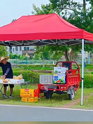 #遮阳棚 户外遮阳四脚帐篷加厚四角雨棚大伞遮摆摊用折叠伸缩式棚子防雨篷#防雨棚 #四角帐篷 #遮阳大伞 #折叠棚