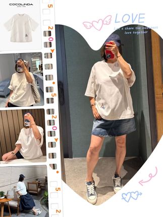 廓形剪裁+微微落肩设计!谁穿都是纸片人效果!廓形剪裁+微微落肩设计!谁穿都是纸片人效果!#ootd穿搭 #短袖t恤 #cocolinda#跟电子闺蜜晒红人秋日穿搭 #秋季新款