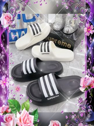 #情侣款EVA拖鞋 #36 49码 #三条杠 #时尚百搭 #特大号 【奥莱专属】特大号36-49情侣款经典三条杠时尚EVA材质百搭情侣拖鞋
