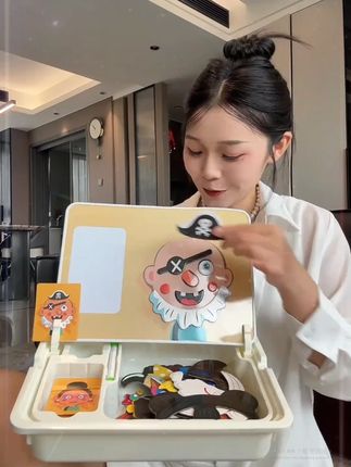 好玩有趣的磁力换装#拼图孩子很喜欢,还能锻炼宝宝的观察力专注力和创造力#益智玩具 T
