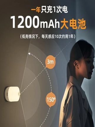 Lyridz里睿智能人体自动感应灯夜间厕所卧室楼梯过道充电小夜灯#美观实用 #灯推荐 #灯具