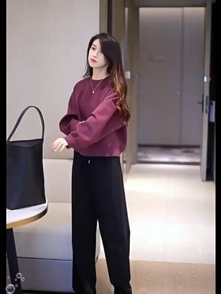 秋装搭配减龄时尚秋季新款女装套装卫衣宽松休闲时髦洋气两件套 #显瘦穿搭 #洋气减龄 #品质女装 #显高显瘦显腿长 #套装