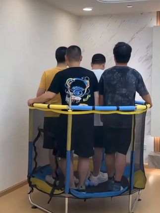 【升级圆形底座】蹦蹦床儿童室内蹦蹦床带护网高弹力加粗加厚钢管#儿童蹦蹦床 #室内蹦蹦床 #升级底座 #带护网 #高弹力