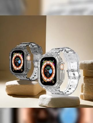 慕名猫冰川透明表带适用苹果手表表带iwatch11一体壳Ultra3SE表带 #applewatch #iWatch #智能穿戴 #iWatch表带 #ultra