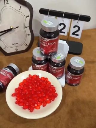 富铁血红素铁凝胶女性缺铁气血不足脱发脸色差高含量易吸收70粒装#富铁凝胶 #女性补血 #气血不足 #易吸收铁剂 #70粒装