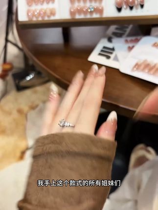 赫拉-壹心纯手工穿戴甲 美甲贴片可拆卸假指甲10片装#超好看的美甲 #穿戴甲 #仙女必备 #穿戴甲随意摘戴 #美出高级感