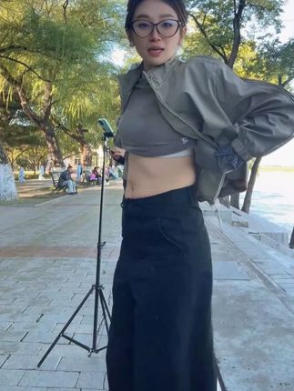 100纯棉早秋韩版洋气九分阔腿弯刀裤女高腰气球裤显瘦休闲裤子 【100纯棉早秋韩版洋气九分阔腿弯刀裤女高腰气球裤显瘦休闲裤子】#100纯棉 #早秋韩版 #洋气九分阔腿弯刀裤