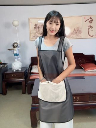 TPU围裙厨房家用防水防油甜品店工作服夏季上班TPU围裙防水 TPU围裙厨房家用防水防油甜品店工作服夏季上班TPU围裙防水防油#围裙#围裙防水防污