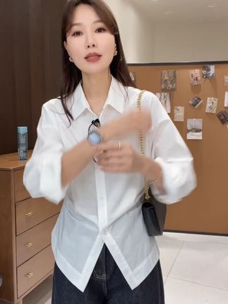 IMFLY金小金自制女装 莱赛尔衬衫DYW9713法式收腰洋气显瘦衬衫#品质女装 #穿出高级感 #衬衫 #衬衣控 #上衣