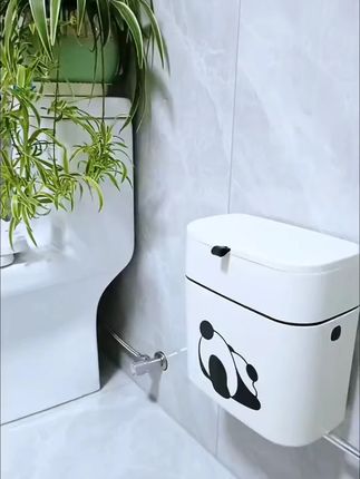 奶油风厨房垃圾桶家用壁挂卫生间客厅收纳桶带盖厨余垃圾收纳盒子 #壁挂式垃圾桶 #免打孔 #垃圾桶网红