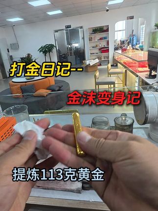 第一视角沉浸式体验,提炼113克黄金全过程! #提炼黄金 #今日金价多少钱一克 #郑州黄金加工邵师傅 @DOU+小助手 #日常vlog #第一视角