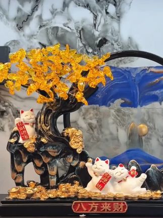 #八方来财 #发财树 #招财猫摆件 #酒柜装饰品摆件 #乔迁礼物