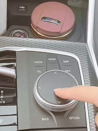 宝马改装新3系5系7系x3x4x5x6gt多媒体大旋钮盖装饰贴车内饰用品