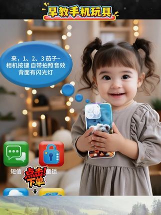 儿童多功能早教手机玩具电话宝宝幼儿启蒙早教益智 #多功能玩具 #早教手机玩具