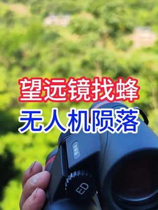 用望远镜找蜂无意间发现一台陨落的无人机 #三农 #找蜂 #马蜂包