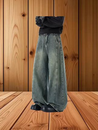 美式弯刀牛仔裤#男裤 #工装裤 #休闲裤 #阔腿裤 #男裤休闲裤