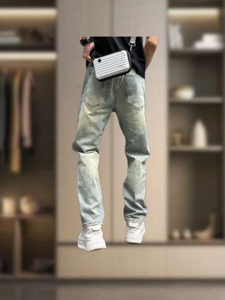 灰色牛仔裤#灰色牛仔裤 #灰色牛仔裤男 #秋季牛仔裤 #百搭牛仔裤 #男士牛仔裤