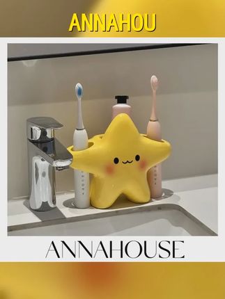 ANNAHOUSE星星牙刷架卫生间家用手电动牙刷底座支架陶瓷置物YF #牙刷架 #沈星回 #创意摆件 #洗漱台