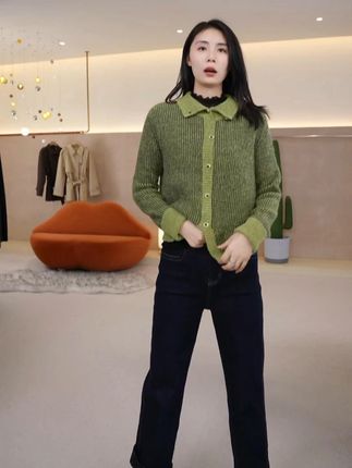 【牛油果】Mayya Plus麦芽定制气质显瘦流光风针织开衫 【橱窗更多精彩好物】#早秋穿搭 #秋款穿搭 #早秋穿搭公式来了 #琥珀流光穿搭 #显瘦穿搭