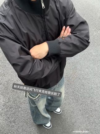秋天的帅气全部都是这件飞行员夹克给的 #飞行员夹克 #棒球服 #新款外套 #百搭外套 #休闲夹克 秋天的帅气全部都是这件飞行员夹克给的