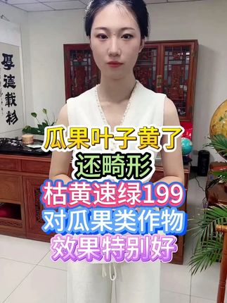 瓜果叶子黄了还畸形枯黄速绿199对瓜果类作物效果特别好! #增产增收 #瓜果蔬菜 #三农 #种植