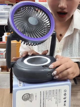 创力帝便携折叠两用扇循环扇充电式电扇USB风扇办公家用厨房宿舍#风扇 #电风扇 #便携式折叠风扇 #空气循环扇 #夏天必备神器