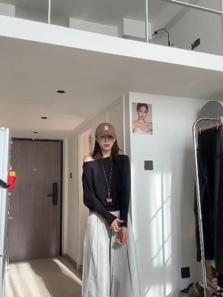 十三行韩系抽绳系带气球裤女秋慵懒风2025新款工装阔腿裤休闲裤子 #显瘦穿搭 #穿出高级感 #今天穿什么 #百搭神裤 #时髦精