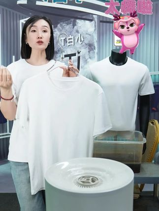 小白T圆领短袖男t恤情侣百搭舒适 #短袖t恤 #夏季新款 #男女同款 #源头工厂 #谁穿谁好看系列