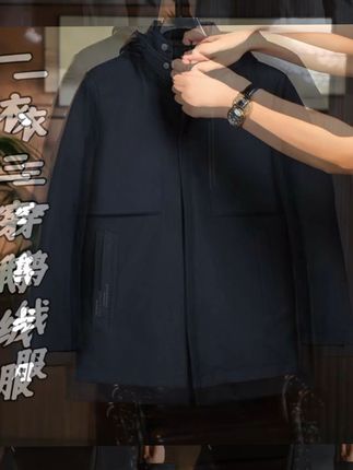 FIRS/杉杉【反季爆款鹅绒】商务羽绒服冬季新款保暖可拆卸内