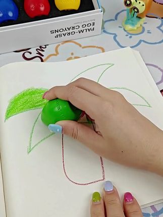 【木玩地球】鸡蛋蜡笔,无毒可洗,宝宝早教玩具首选! #早教礼物 #儿童蜡笔 #无毒可洗蜡笔 #儿童早教蜡笔 #无毒可洗