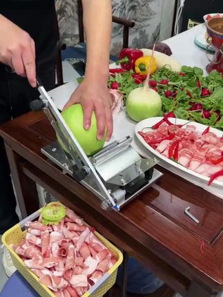 #家庭版火锅  #切片机  #秋天的第一顿火锅 ff