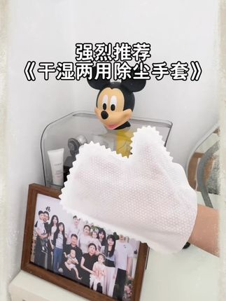 干湿两用除尘手套,太好用了!#打扫必备 #除尘手套 #打扫卫生