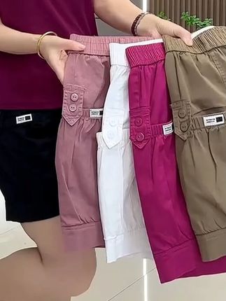 #夏季必备 #休闲水洗短裤 #洋气百搭不挑人 #轻薄透气柔软舒适 #显高显瘦显腿长