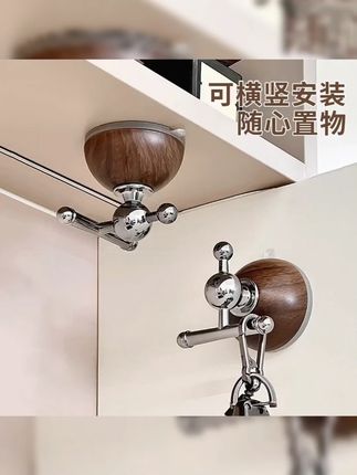 中古风免打孔挂钩,浴室挂衣挂毛巾超实用! #强力承重钩 #强力吸盘 #家用挂衣钩 #浴室挂架 #无痕挂衣钩
