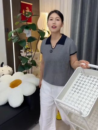 零食置物架小推车#收纳整理  #置物架  #小推车  #移动置物架  #好物推荐 d