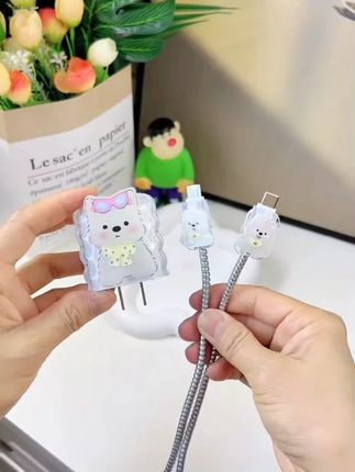 西高地小狗用苹果16充电头保护套iPhone15数据线20w数据线防折断