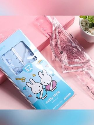 晨光软尺子小学生软尺套尺四件套透明软直尺三角尺量角器 #晨光尺子 #学生尺子 #透明尺子 #套尺四件套 #学生软尺