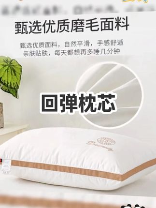 希尔顿酒店枕头回弹枕芯成人高枕家用颈椎枕头芯套内套#枕头#酒店枕头#枕芯#回弹枕头#护颈椎枕头
