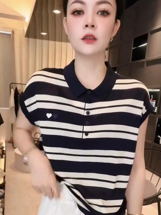 夏款衬衫领设计感时尚百搭短袖显瘦上衣款女LK2505155 #夏季新款 #谁穿谁好看 #显瘦穿搭