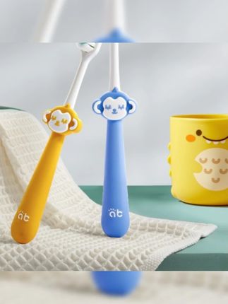 爱贝迪拉儿童软毛牙刷宝宝超细柔软婴幼儿乳牙小孩牙膏牙杯组合#儿童牙刷 #牙刷 #牙刷推荐 #软毛牙刷