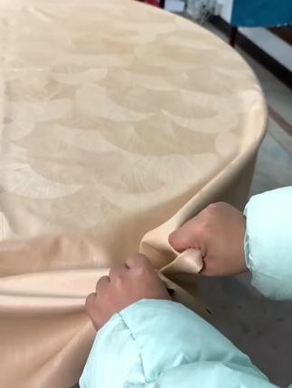 欧式防水防油防烫免洗桌布酒店饭店家用圆形大圆桌餐桌布布艺台布#欧式桌布 #防水桌布 #防油桌布 #免洗桌布 #家用桌布