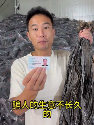 骗人的生意不长久的,我们都是正宗海带之乡的海带,煲汤软糯,凉拌脆爽,无泥无沙无盐,真正有小时候味道的海带。#挂晒海带 #海带之乡 #碱性食物 #优质农产品 #干海带