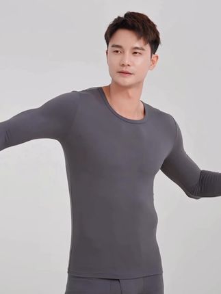 海澜之家【羊绒蛋白】轻薄保暖套装秋冬内衣男圆领10A抑菌打底秋衣#海澜之家 #男士保暖套装 #羊绒蛋白内衣 #秋冬打底 #抑菌秋衣
