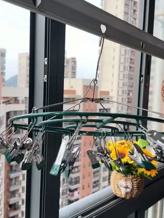 防风晾衣架多功能夹子防滑小巧衣架内裤袜子架阳台晾衣夹内衣晾晒