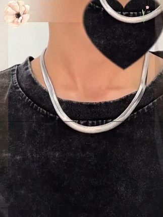 斐诗洛 不锈钢项链 男时尚简约蛇骨链 男生配饰 冷淡风扁蛇锁 #项链#  钛钢项链  #时尚百搭