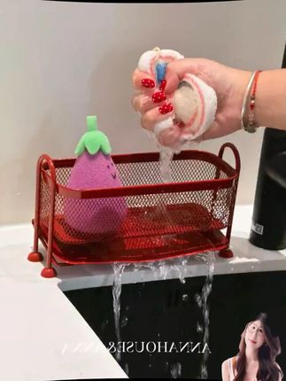 ANNAHOUSE抹布沥水架厨房水池海绵洗碗布水槽窄边水龙头NS