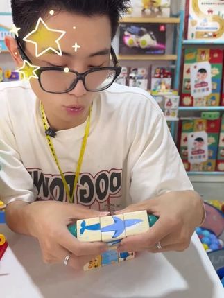 儿童早教启蒙益智积木玩具男女孩1-2-3-5岁抓握训练手抓旋转拼图#益智积木 #益智积木玩具 #益智积木拼图 #益智积木挑战 #积木玩具