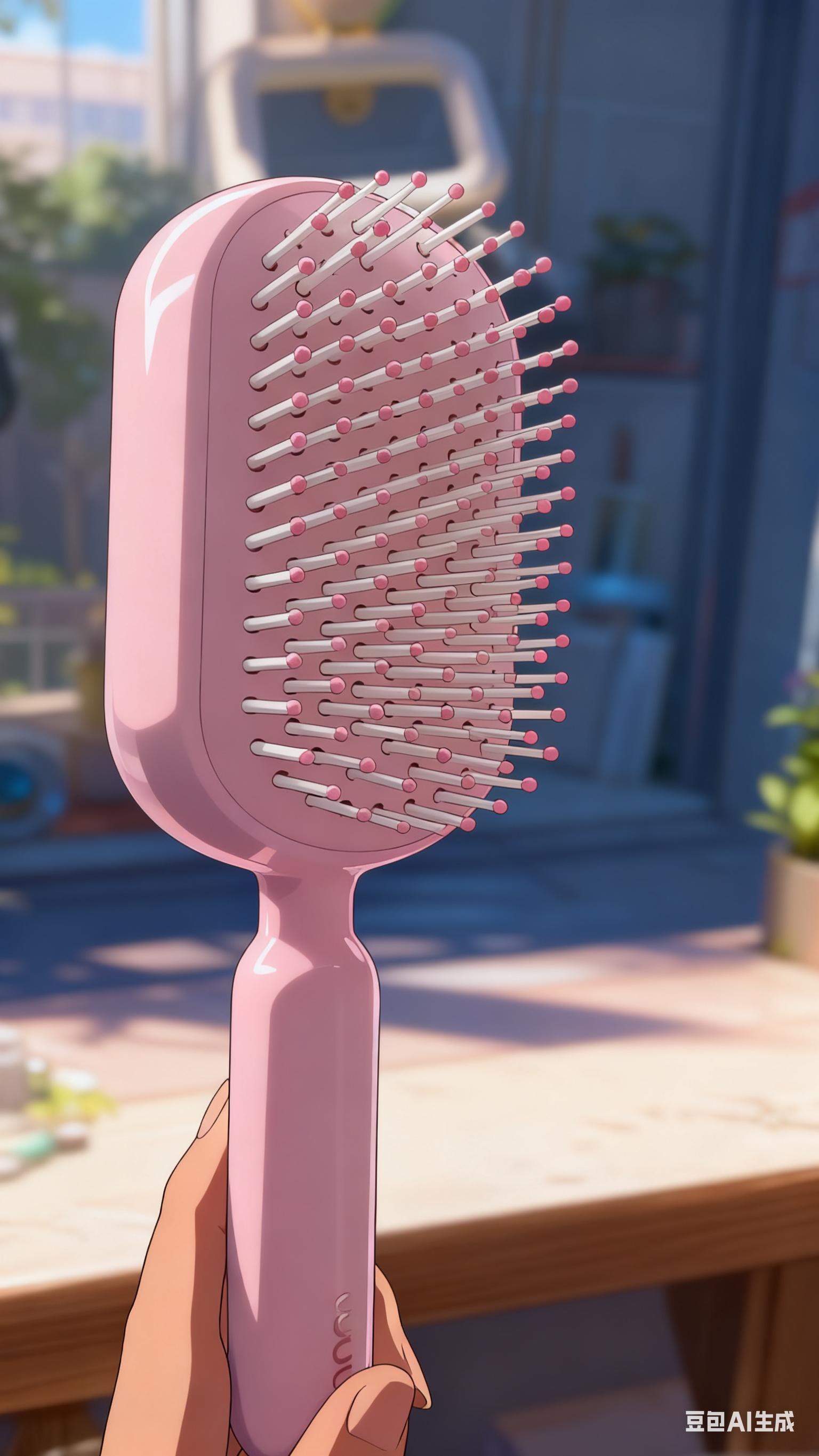 1键清理掉发 伸缩气垫梳头皮按摩梳女干湿两用防静电蓬松顺发梳子