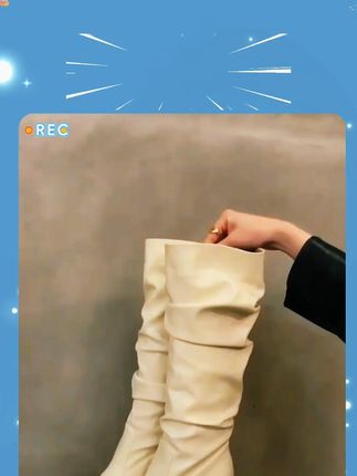 辣妹高跟鞋秋冬女细跟堆堆靴子2025新款小腿显瘦尖头软皮长筒靴女,欧美尖头百搭增高长靴女2025秋冬细跟洋气堆堆靴高跟不过膝长筒靴 #秋冬高跟鞋 #显瘦长筒靴 #辣妹穿搭