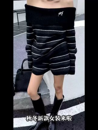 秋冬新款!小众设计师女款针织上衣短裤两件套超潮 #秋冬新款潮 #小众设计套装 #秋冬新款潮搭 #小众设计上衣 #秋冬新款潮服